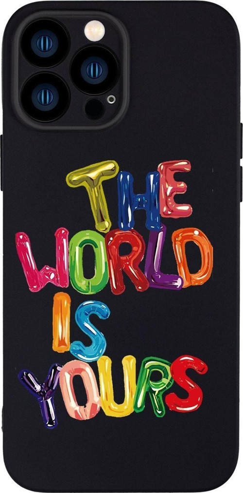 İphone 13 Pro Max The World Is Yours Desenli Kamera Korumalı Premium Silikonlu Telefon Kılıfı