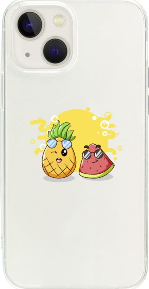 İphone 13 Ananas Ve Karpuz Şeffaf Telefon Kılıfı