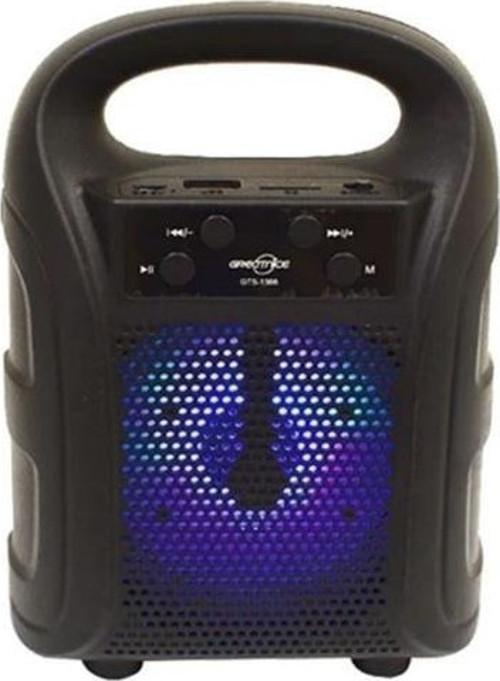 Tutmalı Mini Hoparlör Işıklı Taşınabilir Bluetooth Wireless Radyolu Sd Kart ve USB Girişli Hoparlör