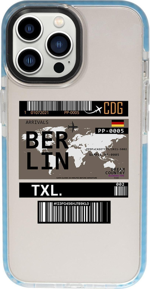 İphone 13 Pro Berlin Ticket Candy Bumper Darbe Emci Silikonlu Telefon Kılıfı