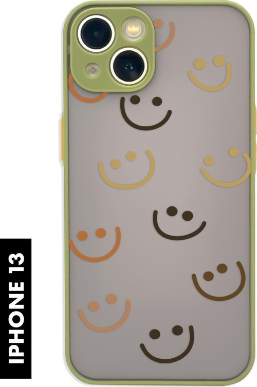 İphone 13 Uyumlu Smile Desenli Matguard Buzlu Şeffaf Telefon Kılıfı