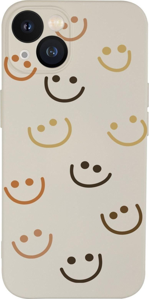 İphone 13 Uyumlu Smile Desenli Kamera Lens Korumalı Darbe Emici Silikonlu Lansman Kılıf