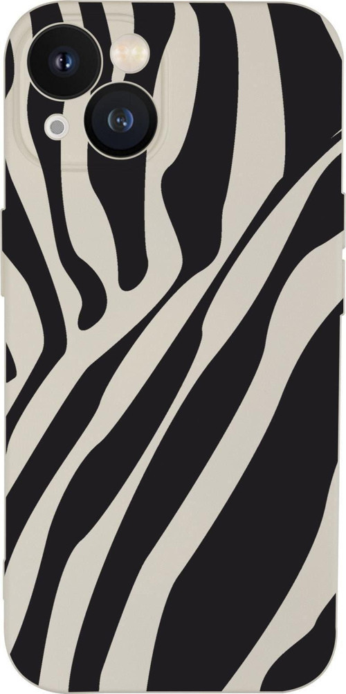 İphone 13 Uyumlu Zebra Desenli Kamera Lens Korumalı Darbe Emici Silikonlu Lansman Kılıf