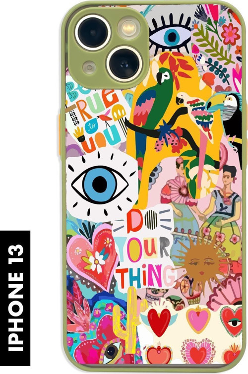 İphone 13 Uyumlu Fun Desenli Matguard Buzlu Şeffaf Telefon Kılıfı