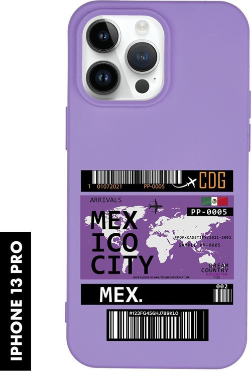 İphone 13 Pro Uyumlu Mexico Ticket Desenli Premium Silikonlu Lansman Telefon Kılıfı