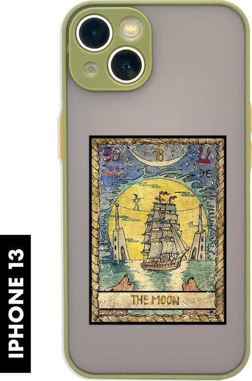 İphone 13 Uyumlu The Moon Desenli Matguard Buzlu Şeffaf Telefon Kılıfı