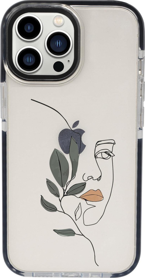 İphone 13 Pro Line Art Women Candy Bumper Darbe Emci Silikonlu Telefon Kılıfı