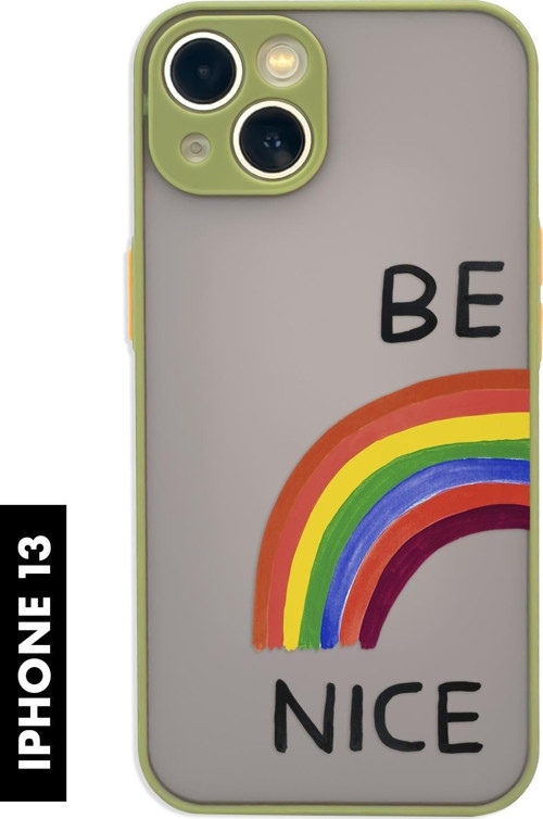 İphone 13 Uyumlu Be Nice Desenli Matguard Buzlu Şeffaf Telefon Kılıfı