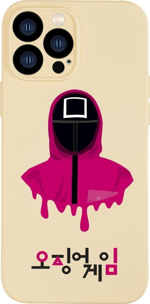 İphone 13 Pro Max Uyumlu Squid Game Desenli Kamera Lens Korumalı Darbe Emici Silikonlu Lansman Kılıf