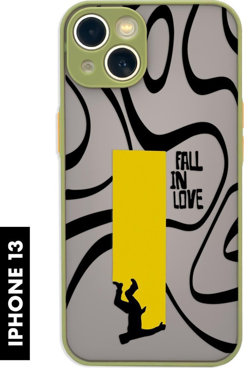 İphone 13 Uyumlu Fall In Love Desenli Matguard Buzlu Şeffaf Telefon Kılıfı
