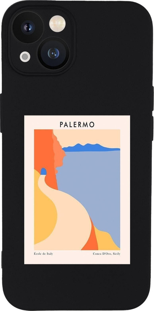 İphone 13 Uyumlu Palermo Desenli Kamera Lens Korumalı Darbe Emici Silikonlu Lansman Kılıf
