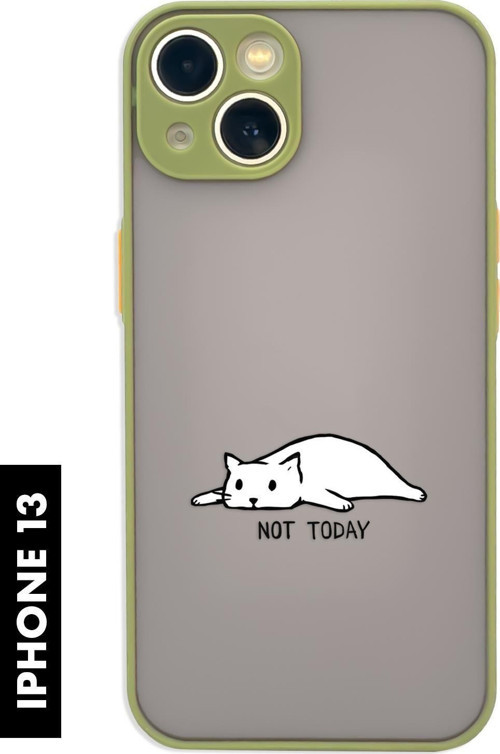 İphone 13 Uyumlu Not Today Desenli Matguard Buzlu Şeffaf Telefon Kılıfı