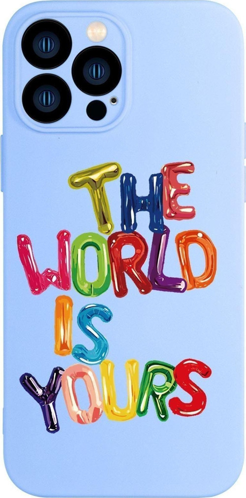 İphone 13 Pro Max The World Is Yours Desenli Kamera Korumalı Premium Silikonlu Telefon Kılıfı