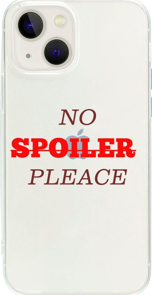 İphone 13 Mini No Spoiler Pleace Desenli Şeffaf Telefon Kılıfı