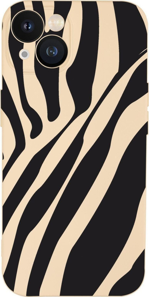 İphone 13 Uyumlu Zebra Desenli Kamera Lens Korumalı Darbe Emici Silikonlu Lansman Kılıf