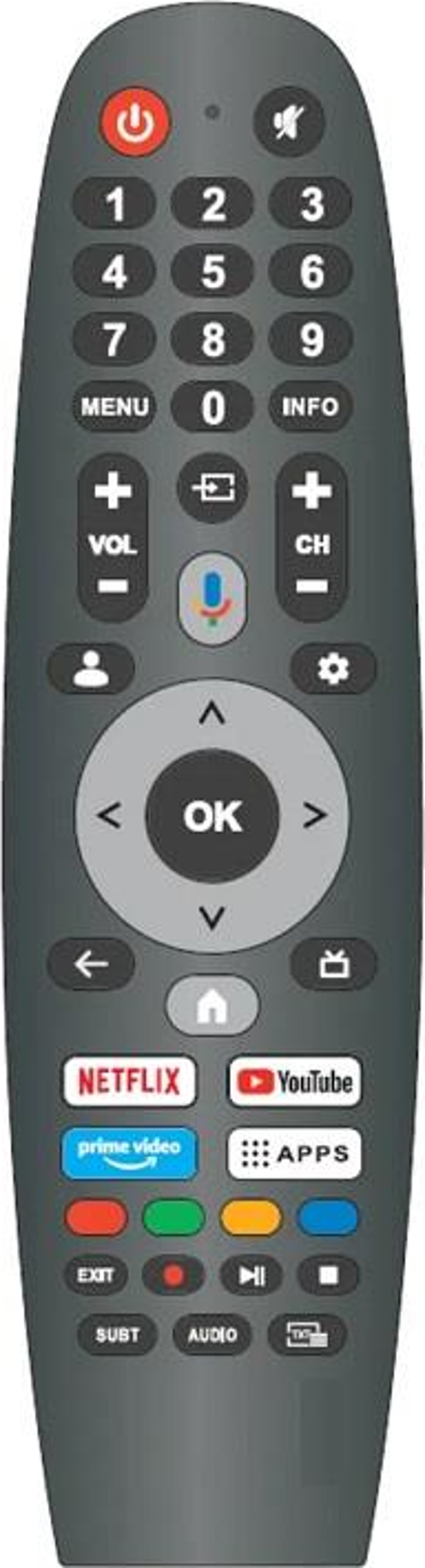 55OVF9001UQ İle Uyumlu Mikrofonlu 4K Smart Tv Kumandası