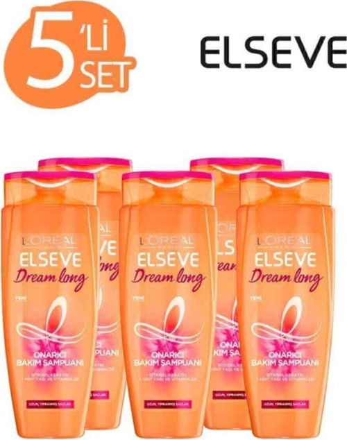 5'li Dream Long Onarıcı Bakım Şampuanı 520 ml Seti