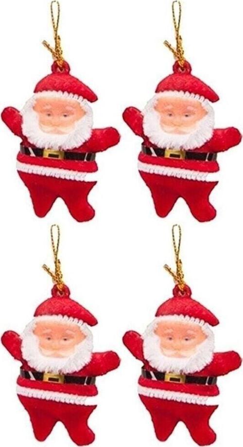 4'Lü Noel Baba Yılbaşı Çam Ağacı Süsü