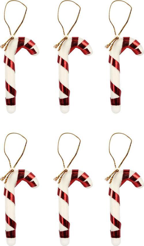 6Lı Şeker Kamışı Yılbaşı Süs 7Cm