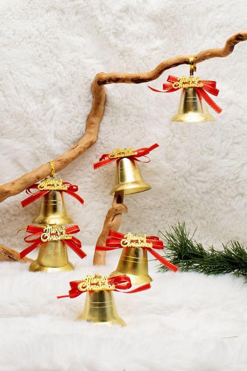 Yılbaşı 6Lı Merry Christmas Çan Süs 5Cm