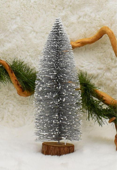 Mini Silver Çam Ağacı 25 Cm Yılbaşı Süsü