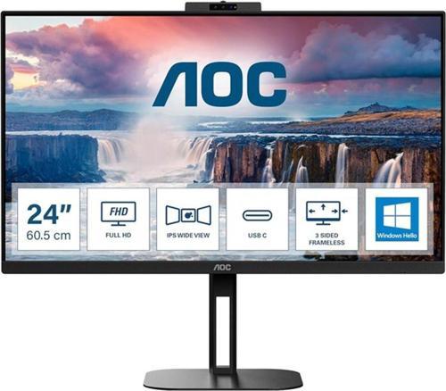 23.8" Ips 24V5Cw/Bk 1Ms 75Hz Hdmı-Dp-Usb-C Pivot Video Konferans Monitör Outlet (Kutu Açık)