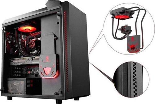 Baronkase Sıvı Soğutmalı Am4-1200P İşlemci Fanı Dahil Gamıng Mıd-Tower Pc Kasası