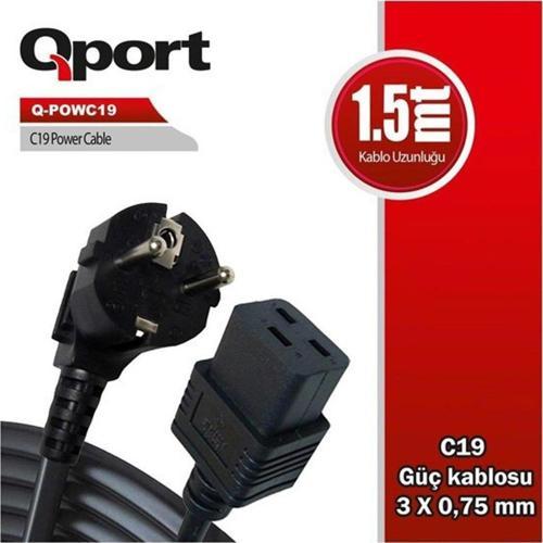 Q-Powc19 1.5 Metre Power Kablosu