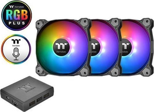 12Cm Pure Plus 12 Rgb Cl-F063-Pl12Sw-A Siyah 18X Led Rgb 3Lü Kasa Fanı Kiti 6Pin Hız Kontrollü