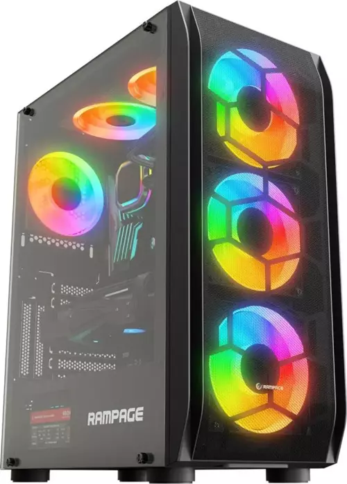 650W 80+ Hollow Rgb Fan+ Kontrolcü Gamıng Mıd-Tower Pc Kasası