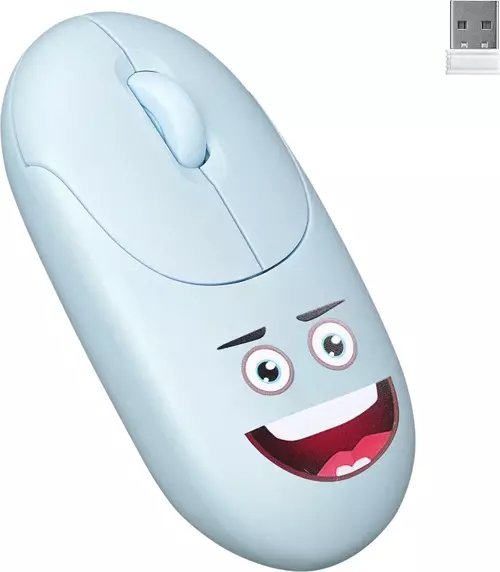 Sm-26 Fashıon 2.4Ghz Mavi Kabartmalı Kablosuz Mouse