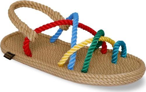 IBZ.1277.K.T NOMADIC REPUBLIC IBIZA KADIN SANDALET KAUÇUK TABAN  BEJ-GÖKKUŞAĞI