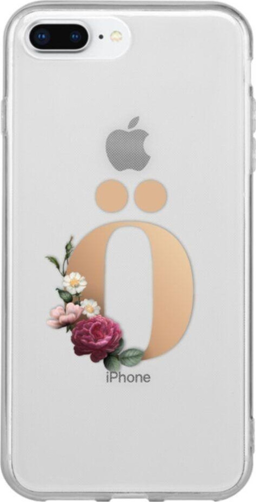 İphone 7 Plus Ö Harfi Desenli Şeffaf Telefon Kılıfı