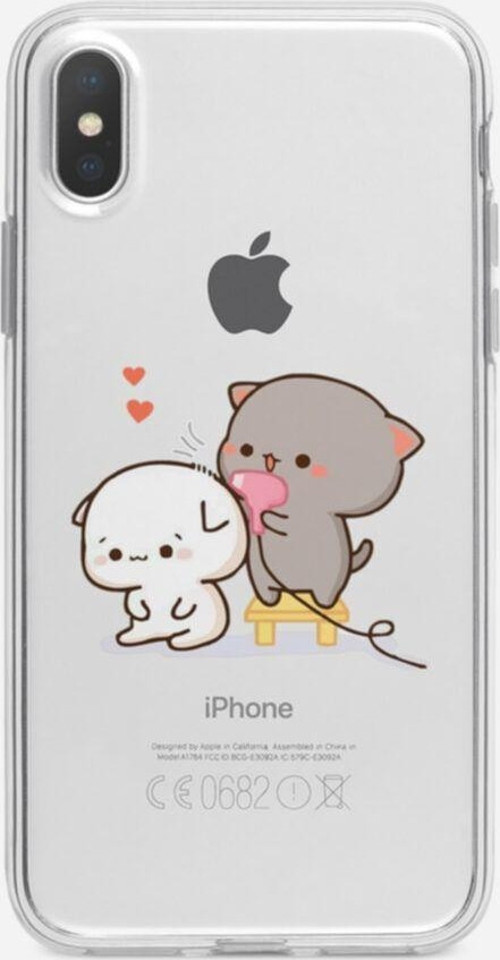 İphone Xs Max Şirin Ayıcıklar Şeffaf Telefon Kılıfı