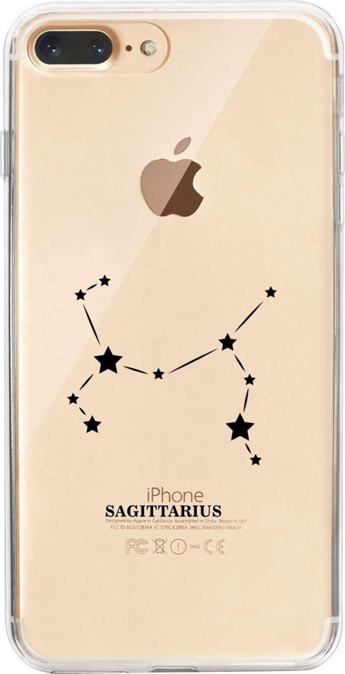 İphone 8 Plus Yay Yıldız Desenli Şeffaf Telefon Kılıfı