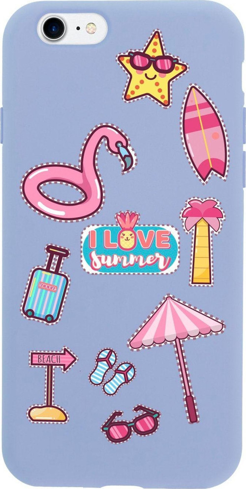 İphone 7 Love Summer Tasarımlı Lila Telefon Kılıfı