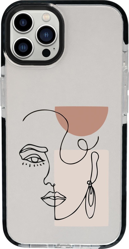 İphone 15 Pro Uyumlu Women Art Desenli Candy Bumper Darbe Emci Silikonlu Telefon Kılıfı