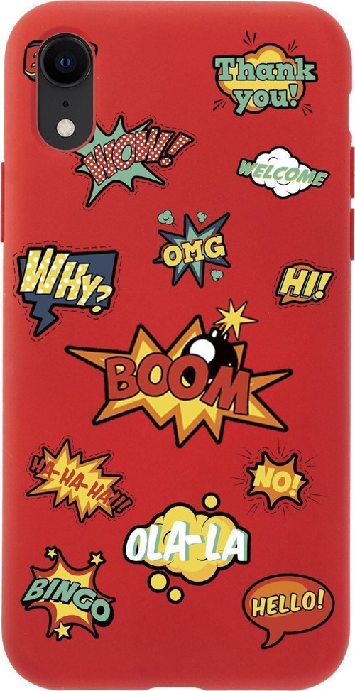 İphone Xr Stickers Desenli Premium Silikonlu Telefon Kılıfı