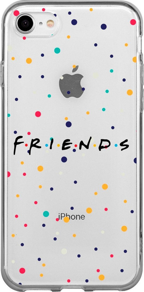 İphone 7 Friends Desenli Şeffaf Telefon Kılıfı