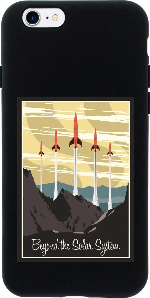 İphone 7 Beyond Solar System Tasarımlı Siyah Telefon Kılıfı