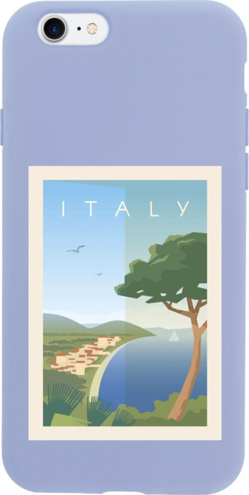 İphone Se Italy Tasarımlı Lila Telefon Kılıfı