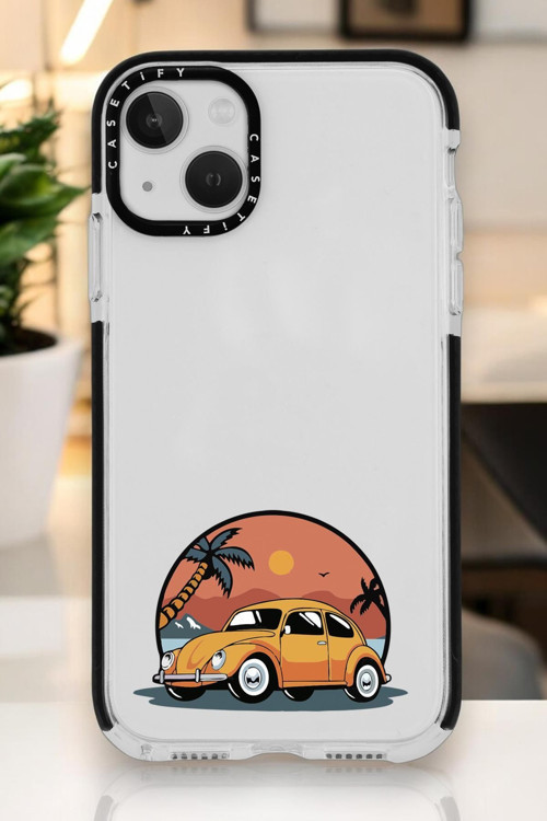 İphone 15 Plus Uyumlu Vosvos Desenli Casetify Darbe Emci Silikonlu Telefon Kılıfı