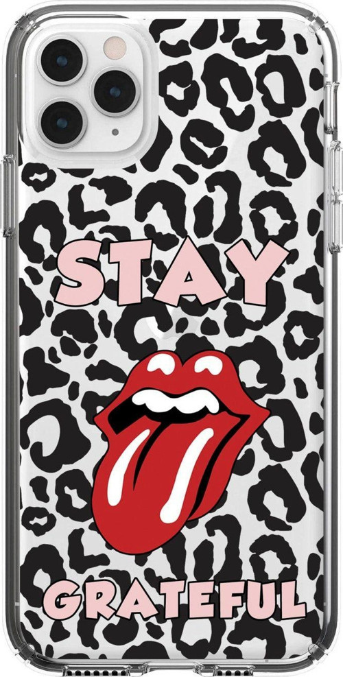 Iphone 11 Pro Max Uyumlu Stay Grateful Desenli Premium Şeffaf Silikon Kılıf