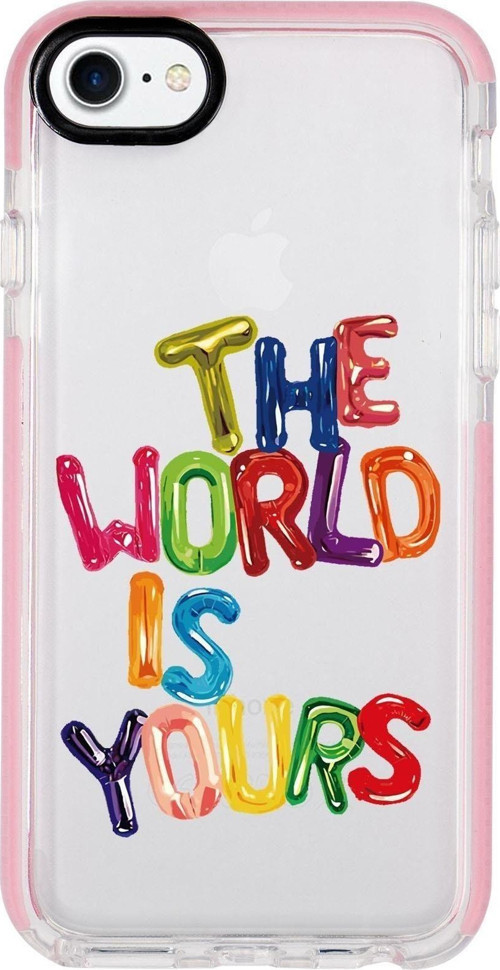 İphone 7 The World Is Yours Candy Bumper Silikonlu Telefon Kılıfı