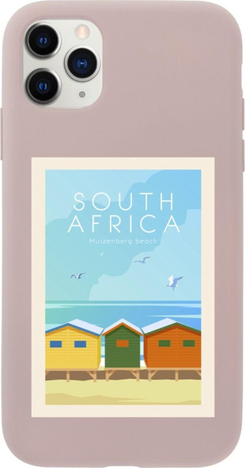 Iphone 11 Pro South Africa Tasarımlı Pembe Telefon Kılıfı