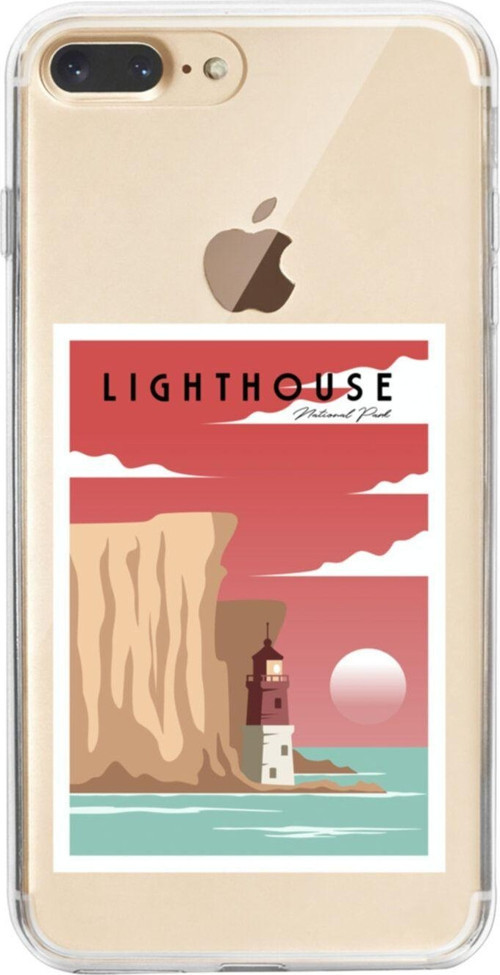 İphone 8 Plus Lighthouse Şeffaf Telefon Kılıfı