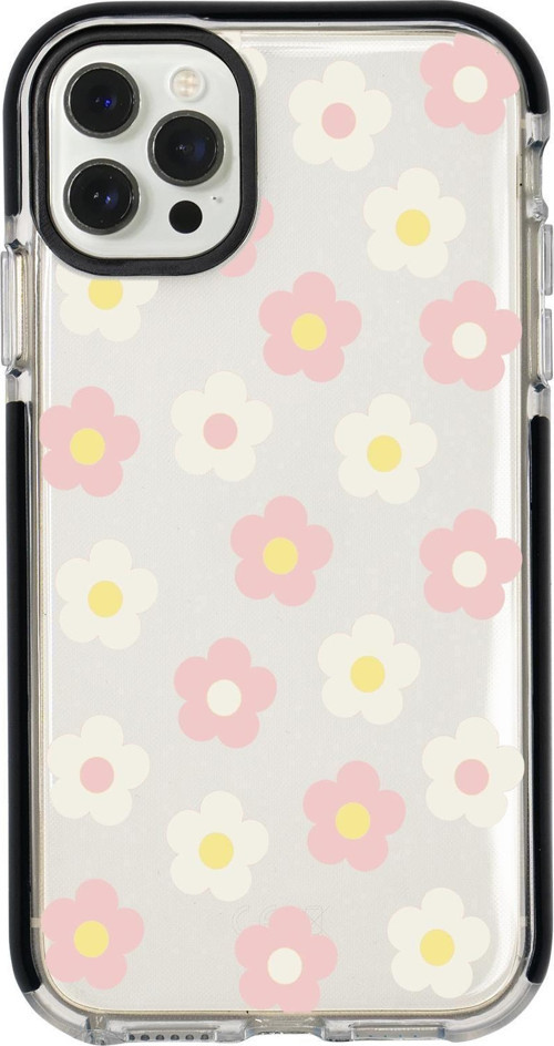 İphone 12 Pro Uyumlu Minik Çiçekler Desenli Candy Bumper Silikonlu Telefon Kılıfı
