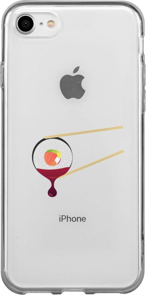 İphone 7 Sushi Tasarımlı Şeffaf Telefon Kılıfı