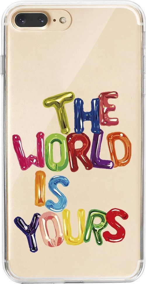 İphone 8 Plus The World Is Yours Premium Şeffaf Silikon Kılıf