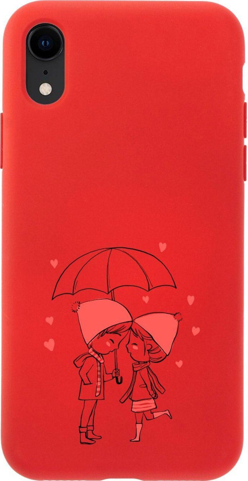İphone Xr Couple Tasarımlı Kırmızı Telefon Kılıfı
